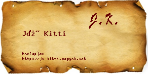 Jó Kitti névjegykártya