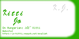 kitti jo business card